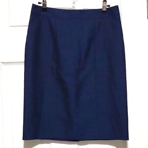 Ann Taylor shiny blue pencil skirt